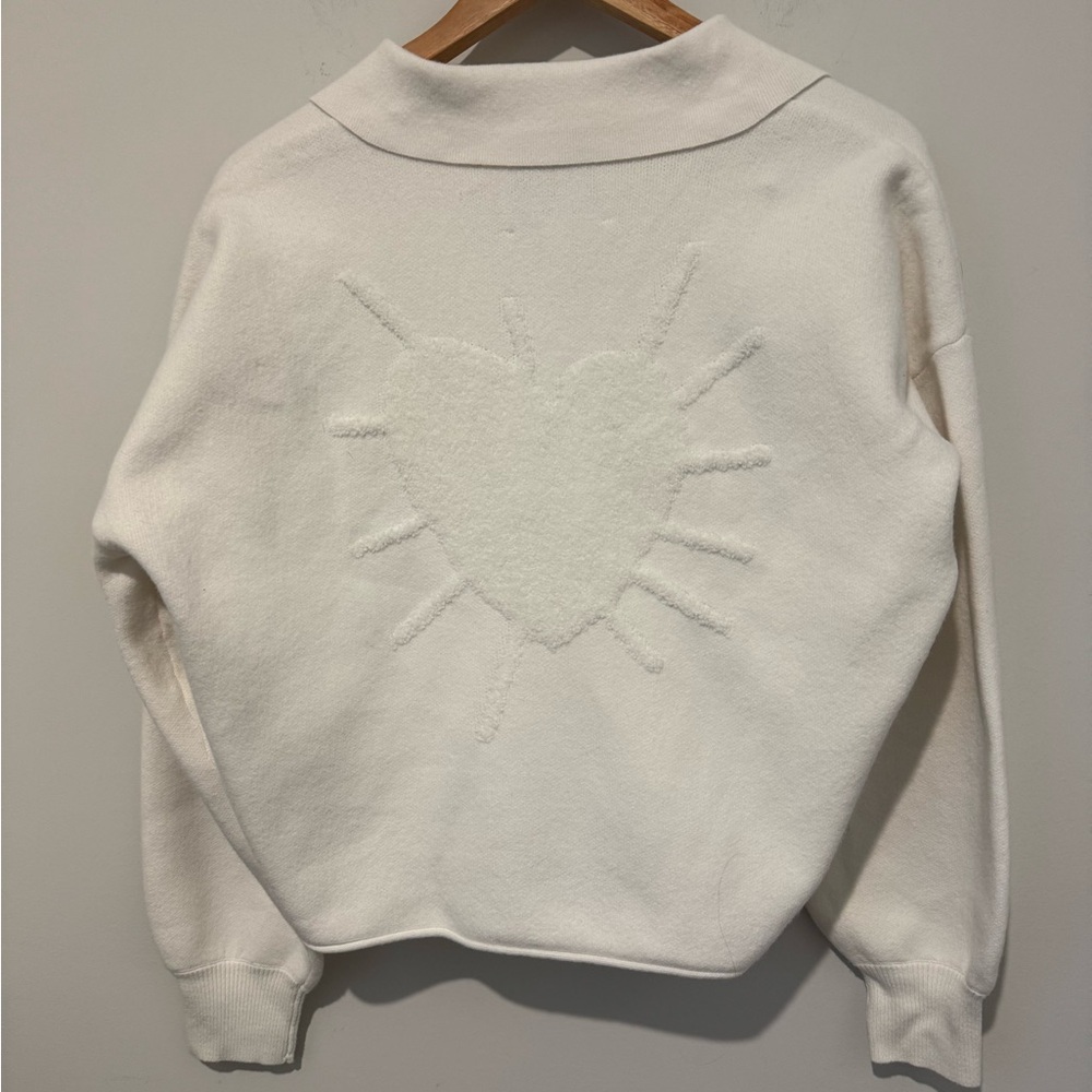 Kerri Rosenthal Women's White Cowl Neck Sweater. Runs slightly big - Picture 2 of 2